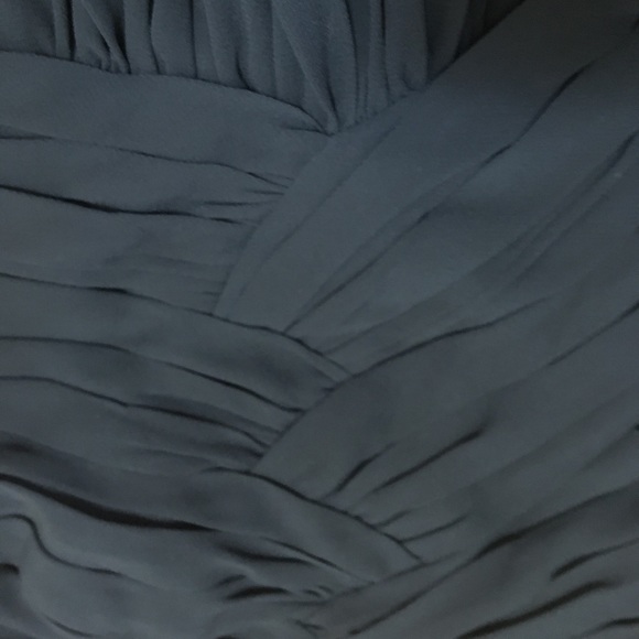 Monique Lhullier Bridesmaids navy strapless gown 0 - Picture 7 of 8